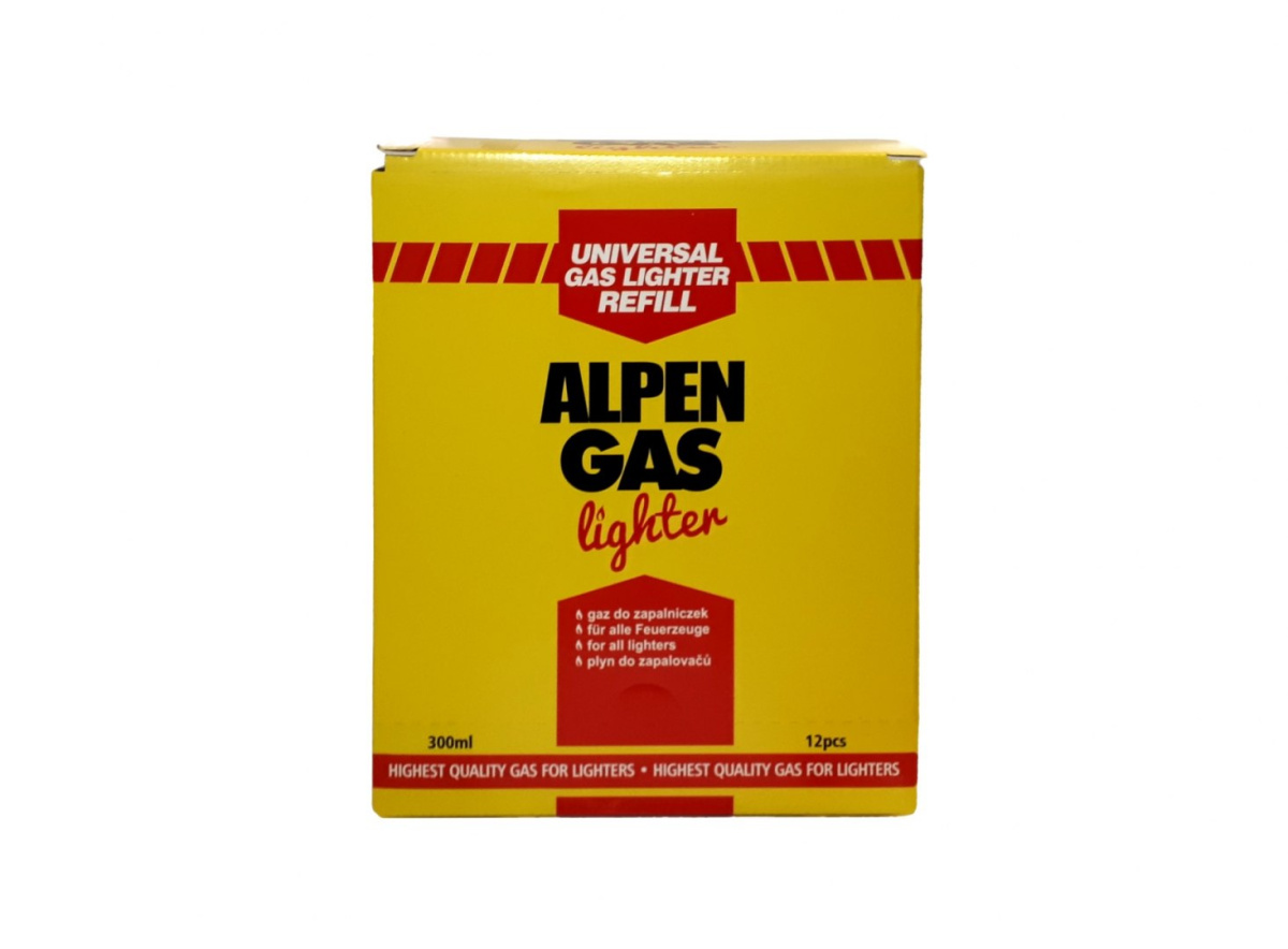 Gaz do zapalniczek Oryginalny Alpen Gas 12x 300ml 168g