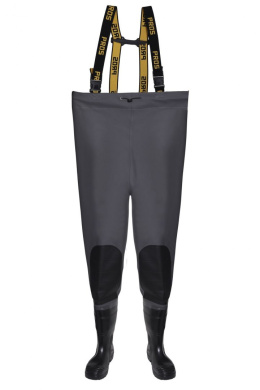 Spodniobuty wodery wędkarskie wzmocnione PROS Premium SZARY roz. 43
