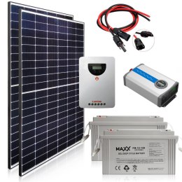 Zestaw zasilania solarnego 740W / 24V-230V-2000W / 120Ah