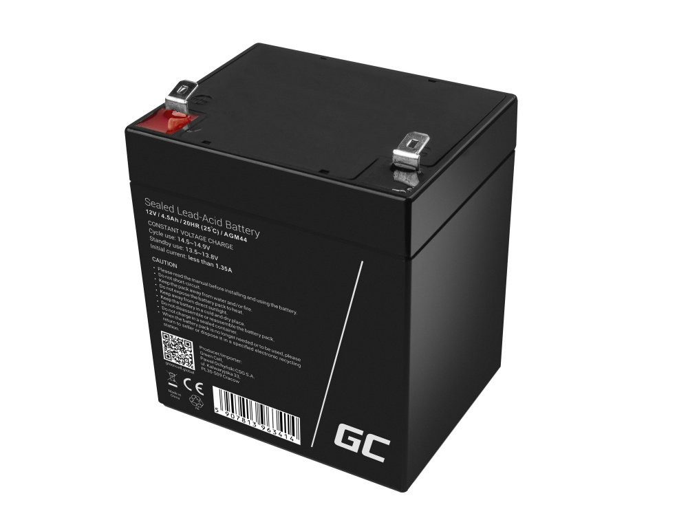 Akumulator AGM Green Cell 12V 4.5Ah do echosond zasilanie UPS