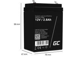 Akumulator AGM Green Cell 12V 2.8Ah do echosond kasy fiskalnej zabawek