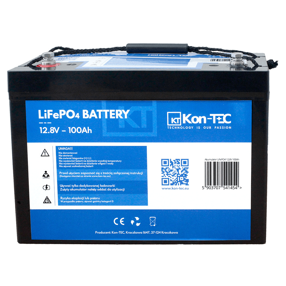 Akumulator LITOWY 100Ah KON-TEC LIFEPO4 12V