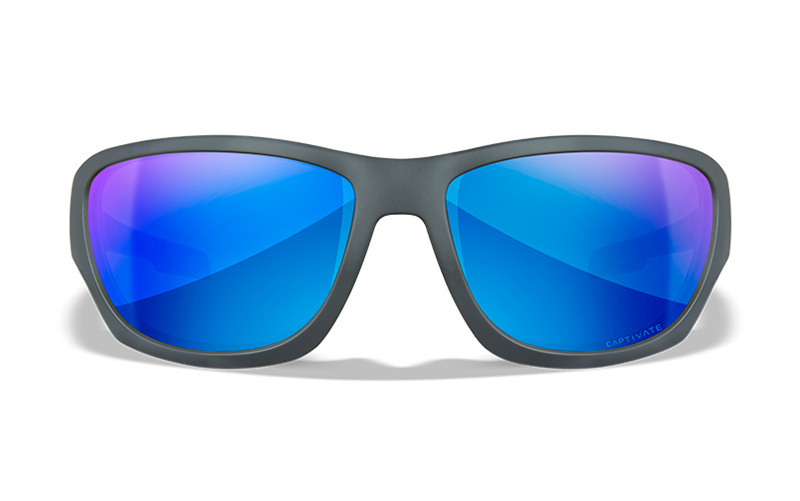 Okulary Wiley X CLIMB ACCLM09 Captivate Polarized Blue Mirror Smoke Grey Matte Grey Frame
