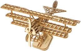 Samolot Trójpłatowy Drewniane Puzzle 3D ROBOTIME