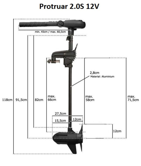 Silnik Haswing PROTRUAR 2.0 S 85lb 12V MAXIMIZER