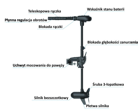 Silnik Haswing PROTRUAR 2.0 S 85lb 12V MAXIMIZER