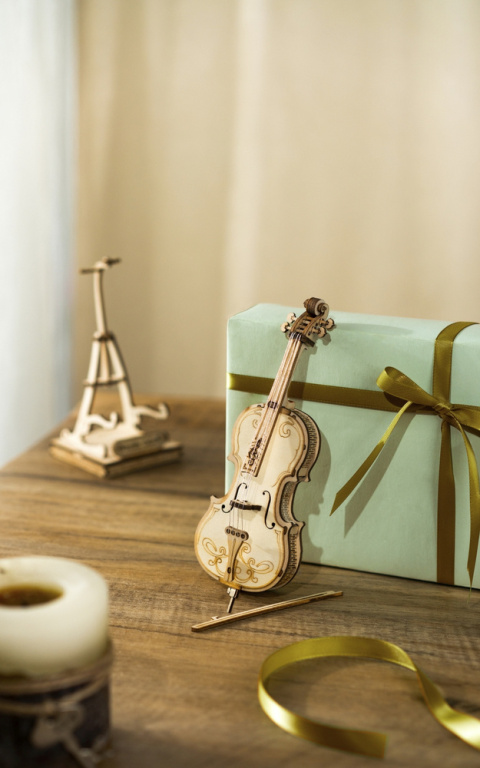 Wiolonczela Drewniane Puzzle 3D ROBOTIME