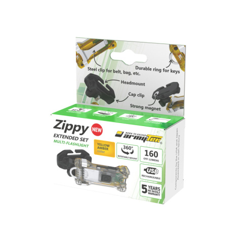 Armytek Zippy ES Yellow 200lm uchwyt na głowę magnes Li-Pol