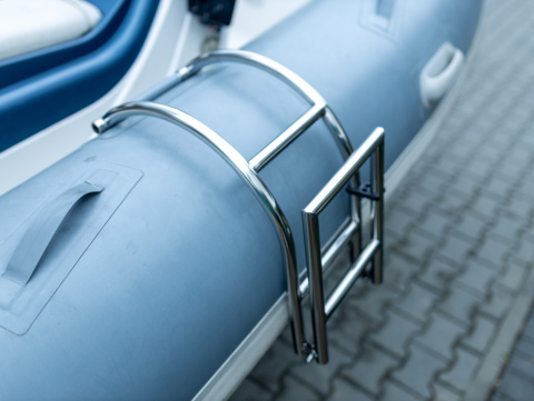 Drabinka składan z stali nierdzwnej do łodźi Rib