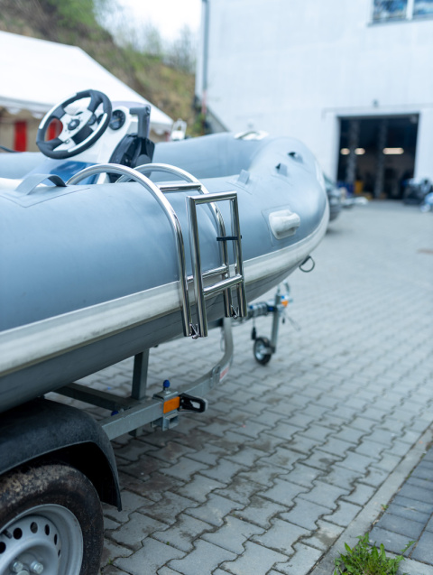 Drabinka składan z stali nierdzwnej do łodźi Rib