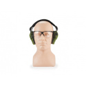Ochronniki słuchu aktywne RealHunter Active PRO oliwkowe + okulary