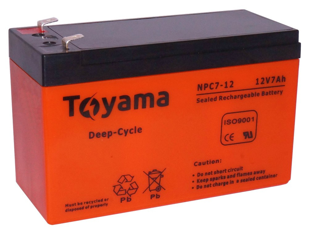 Akumulator Żelowy Toyama 7Ah 12V NPC7 AGM DEEP-CYCLE
