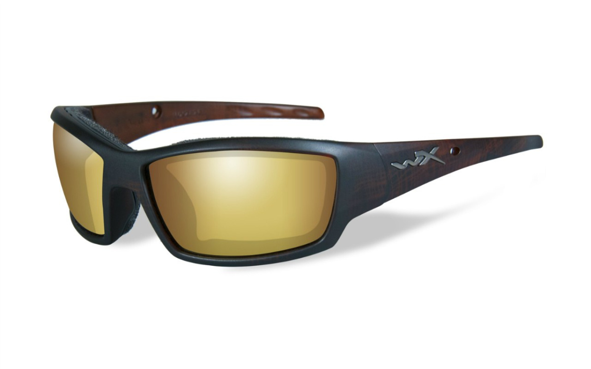 Okulary Wiley X TIDE CCTID04 Polarized Amber Gold Mirror, Matte Hickory Brown Frame