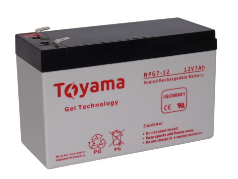 Akumulator Żelowy Toyama 7Ah 12V NPC7